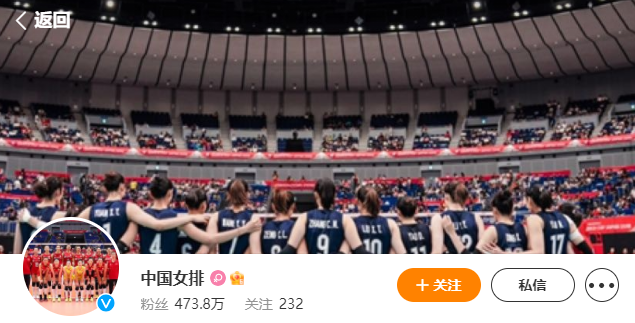 中国女排官方微博